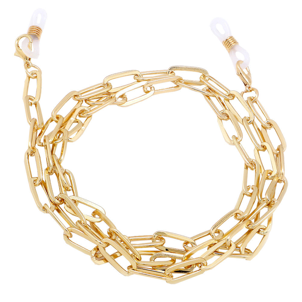 Gold Paperclip Link Glasses Ch - Mask Chain Holder recension och pris